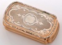 Lot 698 - A 19th Century silver gilt snuff box, marks...