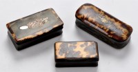 Lot 706 - Three 19th Century tortoiseshell and horn...