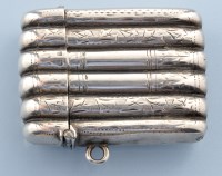 Lot 711 - An Edwardian silver vesta case, by S.M. Levi,...