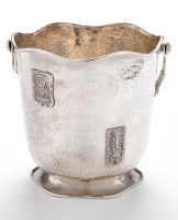 Lot 713 - A Peruvian ice bucket, marked Sterling 925...