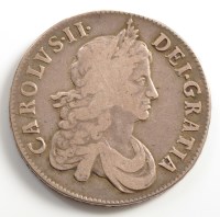 Lot 719 - Charles II Crown 1668, second bust, Vicesimo...