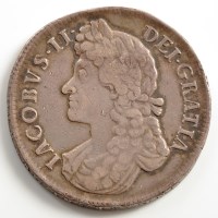 Lot 722 - James II Crown 1688, second bust, Quarto edge,...