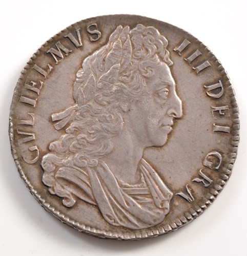 Lot 726 - William III Crown 1700, third bust variety,...