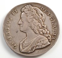 Lot 727 - George II Crown 1739, young head, reverse...