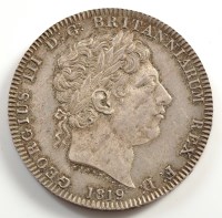 Lot 733 - George III Crown 1819 LIX, S.3787. Some marks...