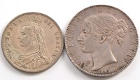 Lot 735 - Victoria Crown 1845, scratches and flaw on...