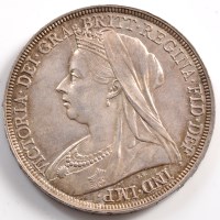 Lot 739 - Victoria Crown 1897 LX. A few scratches and...