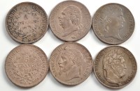 Lot 768 - France 5 Francs 1813 to 1874 (Total 5)....