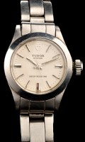 Lot 790 - Tudor: a ladies stainless steel bracelet watch,...