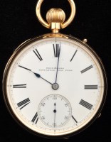 Lot 819 - Reid & Sons: a 18ct. gold open face crown wind...