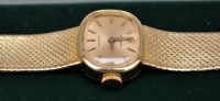 Lot 824 - An 18ct. yellow gold cased ladies Rolex...