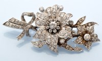 Lot 895 - An early 20th Century diamond bouquet brooch,...