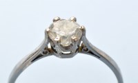 Lot 926 - A single stone diamond ring, the brilliant cut...