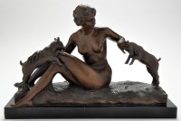 Lot 968 - After Maurice Guiraud-Riviere: a patinated...