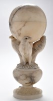 Lot 981 - An early 20th Century carved alabaster table...