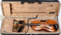 Lot 1002 - A 19th Century violin, with two-piece 14 1/2in....