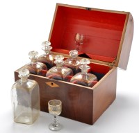 Lot 1003 - A 19th Century mahogany decanter box, the...