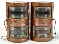 Lot 1007 - A pair of early 20th Century ship's lanterns,...