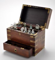 Lot 1008 - A 19th Century brass bound mahogany apothecary...