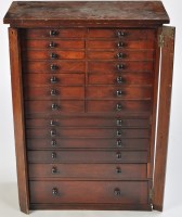 Lot 1010 - A 19th Century mahogany specimen cabinet,...