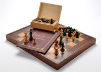 Lot 1012 - An early 20th Century chess set, boxwood and...