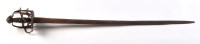 Lot 1086 - An English 17th mortuary hilt back sword, the...