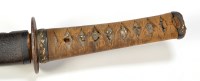 Lot 1105 - A Japanese Wakizashi, the single edged 18in....