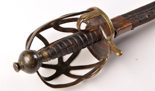 Lot 1106 - An 18th Century Dragoon sword, the single...