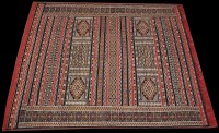Lot 1259 - A Moroccan flat woven rug, decorated with...