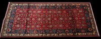 Lot 1262 - A Persian type runner, claret ground with full...
