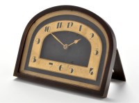 Lot 1285 - A French Art Deco bronze easel clock, the...
