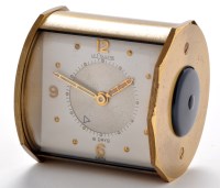 Lot 1301 - Jaeger LeCoultre: a memovox travel alarm clock,...