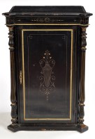 Lot 1304 - A Victorian ebonised and brass mounted...