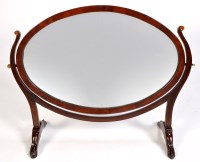 Lot 1309 - An early 20th Century mahogany toilet mirror,...