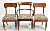 Lot 1335 - A set of four William IV mahogany dining...