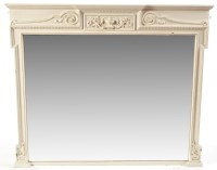 Lot 1338 - A 19th Century overmantel mirror, later...