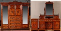 Lot 1346 - A late Victorian mahogany three piece bedroom...