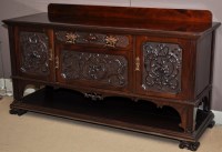 Lot 1357 - A good quality Victorian carved sideboard,...