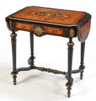 Lot 1362 - A late 19th Century ebonised, thuya wood,...