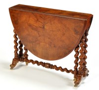 Lot 1404 - A Victorian burr walnut Sutherland table, the...