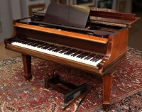 Lot 1413 - Collard and Collard: a walnut cased baby grand...