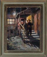Lot 213 - Ralph Hedley, RBA (1848-1913) TWO CUSTOMERS...