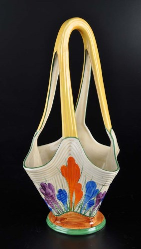 Lot 279 - Clarice Cliff: a flower basket, painted in the...
