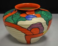 Lot 285 - Clarice Cliff: a 'Latona Dahlia' pattern vase,...