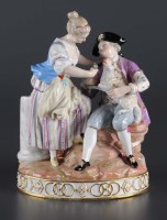 Lot 291 - Meissen: a 19th Century figural group of a...