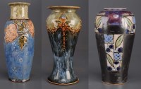 Lot 311 - Doulton Lambeth: three vases, early 20th...