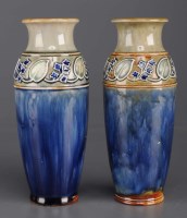 Lot 312 - Doulton Lambeth: a pair of vases, the...