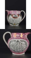 Lot 321 - Dixon & Co, Sunderland: a pink lustre jug,...