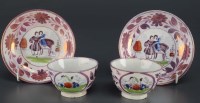 Lot 333 - Dawson, Low Ford Pottery, Sunderland: two pink...