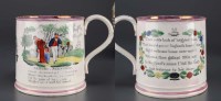 Lot 363 - Scott & Sons, Southwick: a pink lustre and...